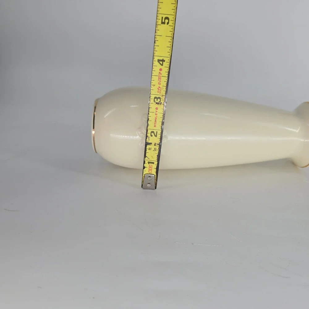 Vintage Lenox Ivory Rose Vases Pair Gold Trim French Country Decor